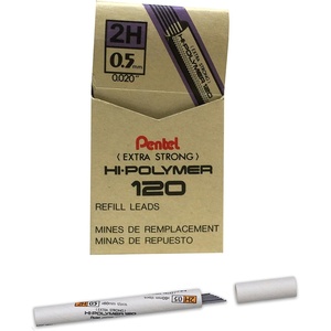 image:imagePentel Premium HiPolymer Lead 05mm Fine HB 12 PiecesTube Box of 12 C525HB2H