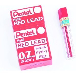 image:imagePentel Refill 12 Pack 07mm Medium Lead Red PPR7Red