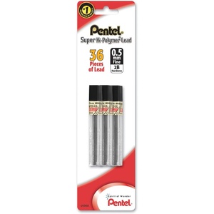 image:imagePentel Super HiPolymer Lead Refill 05mm Fine 2B 36 Pieces of Lead C505BP32BK6Lead Refill Pack of 1