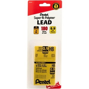 image:imagePentel Super HiPolymer Lead Refills 09mm Thick HB 180 Pieces of Lead L509BPHB