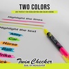image:imagePentel Twin Checker Dualtip Highlighter Chisel Tip YellowBlue Ink Pack of 12 SLW8GSYellowOrange