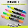 image:imagePentel Twin Checker Dualtip Highlighter Chisel Tip YellowBlue Ink Pack of 12 SLW8GSYellowOrange
