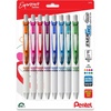 image:imagePentel EnerGel RTX Pearl Liquid Gel Pen 05mm Needle Tip Fine Line Asstd Ink 12Pk8 Count Pack of 1