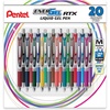 image:imagePentel EnerGel RTX Retractable Liquid Gel Pen 07mm Medium Line Metal Tip Assorted Ink 10Pk BL77BP10M20 Count Pack of 1