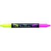 image:imagePentel Twin Checker Dualtip Highlighter Chisel Tip YellowBlue Ink Pack of 12 SLW8GSYellowPink