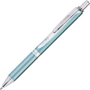 image:imagePentel EnerGel Alloy RT Premium Liquid Gel Pen 07mm Medium Line Aquamarine Barrel Black Ink 1 Pack BL407LSBPAAquamarine