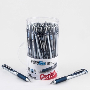 image:imagePentel EnerGel RTX Retractable Liquid Gel Pen Canister 07mm Medium Line Blue Ink BL77PC36C Pack of 1 36 Count TotalNavy Blue