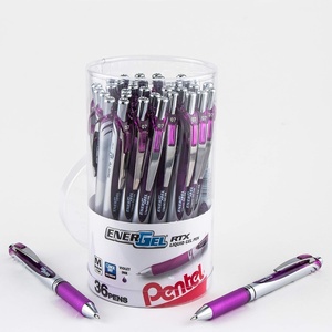 image:imagePentel EnerGel RTX Retractable Liquid Gel Pen Canister 07mm Medium Line Blue Ink BL77PC36C Pack of 1 36 Count TotalViolet