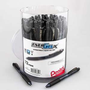 image:imagePentel EnerGelX Retractable Gel Pen 07mm Med Line Red Ink 72PK Canister BL107PC72BBlack