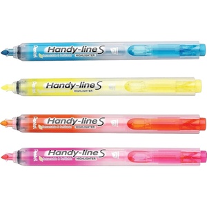 image:imagePentel HandyLine S Retractable Highlighter Chisel Tip Assorted Ink Colors 4 Pack SXS15BP4M