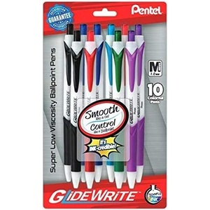 image:imagePentel GlideWrite Ballpoint Pen assorted 10 mm pack of 10