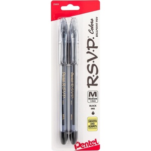 image:imagePentel RSVP Ballpoint Pen 10mm Medium Line Assorted Ink Pack of 8 BK91CRBP8MBlack
