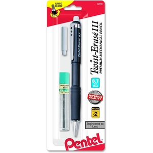 image:imagePentel TwistErase III Mechanical Pencil 07mm Medium Line with Lead and Eraser Refills QE517LEBP