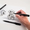 image:imagePentel Arts Sign Pen Brush Gray Pigment Ink 1 Pack