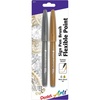 image:imagePentel Arts Sign Pen Touch Fude Brush Tip Black Ink  1 Pack SES15NBPAGoldSilver