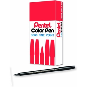 image:imagePentel Arts Color Pen Grayish Green Box of 12 S360132Black