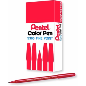 image:imagePentel Arts Color Pen Grayish Green Box of 12 S360132Brown