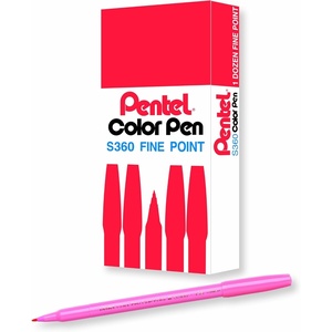 image:imagePentel Arts Color Pen Grayish Green Box of 12 S360132Coral Pink