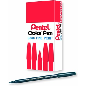 image:imagePentel Arts Color Pen Grayish Green Box of 12 S360132Dark Green
