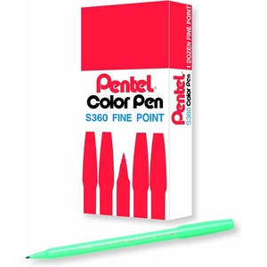 image:imagePentel Arts Color Pen Grayish Green Box of 12 S360132Emerald Green