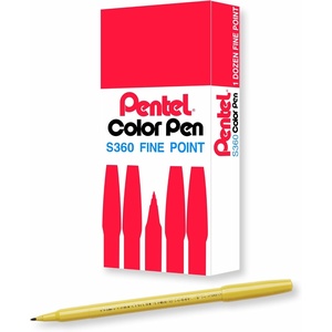 image:imagePentel Arts Color Pen Grayish Green Box of 12 S360132Gold Ochre