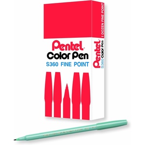 image:imagePentel Arts Color Pen Grayish Green Box of 12 S360132Grayish Green