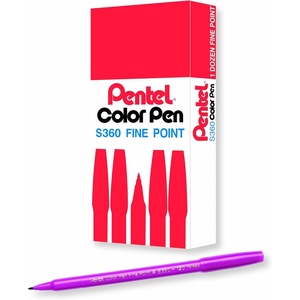 image:imagePentel Arts Color Pen Grayish Green Box of 12 S360132Magenta