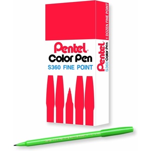 image:imagePentel Arts Color Pen Grayish Green Box of 12 S360132Olive Green