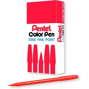image:imagePentel Arts Color Pen Grayish Green Box of 12 S360132Orange