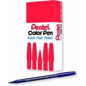 image:imagePentel Arts Color Pen Grayish Green Box of 12 S360132Prussian Blue