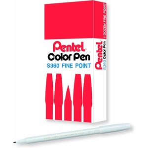 image:imagePentel Arts Color Pen Grayish Green Box of 12 S360132Silver Gray