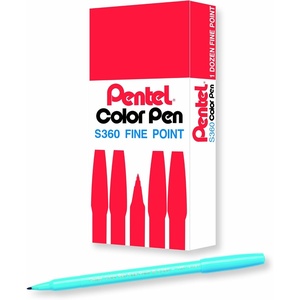 image:imagePentel Arts Color Pen Grayish Green Box of 12 S360132Sky Blue