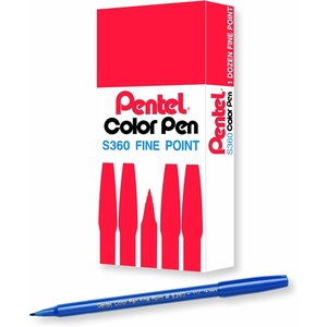 image:imagePentel Arts Color Pen Grayish Green Box of 12 S360132Steel Blue