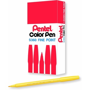 image:imagePentel Arts Color Pen Grayish Green Box of 12 S360132Yellow