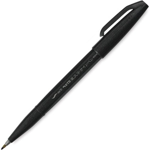 image:imagePentel Arts Sign Pen Touch Fude Brush Tip Black Ink  1 Pack SES15NBPABlack