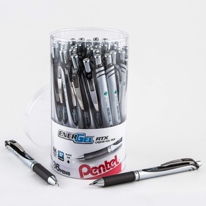 image:imagePentel EnerGel RTX Retractable Liquid Gel Pen Canister Black Ink BL77PC36A Pack of 1 36 Count TotalBlack