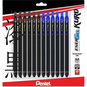 image:imagePentel Energel 07 Kuro Gel Pen  Medium Line  12 Pack of 6 Black amp 6 Blue12 Count Pack of 1