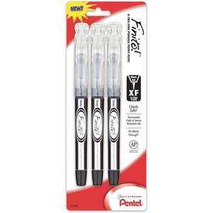 image:imagePentel Finito Porous Point Pen xTra Fine Point Tip Assorted Ink ABC 3PKBlack Ink