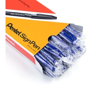 image:imagePentel Sign Pen FiberTipped Pen Red Ink Box of 12 S520BBlue