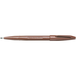image:imagePentel Sign Pen FiberTipped Pen Red Ink Box of 12 S520BBrown