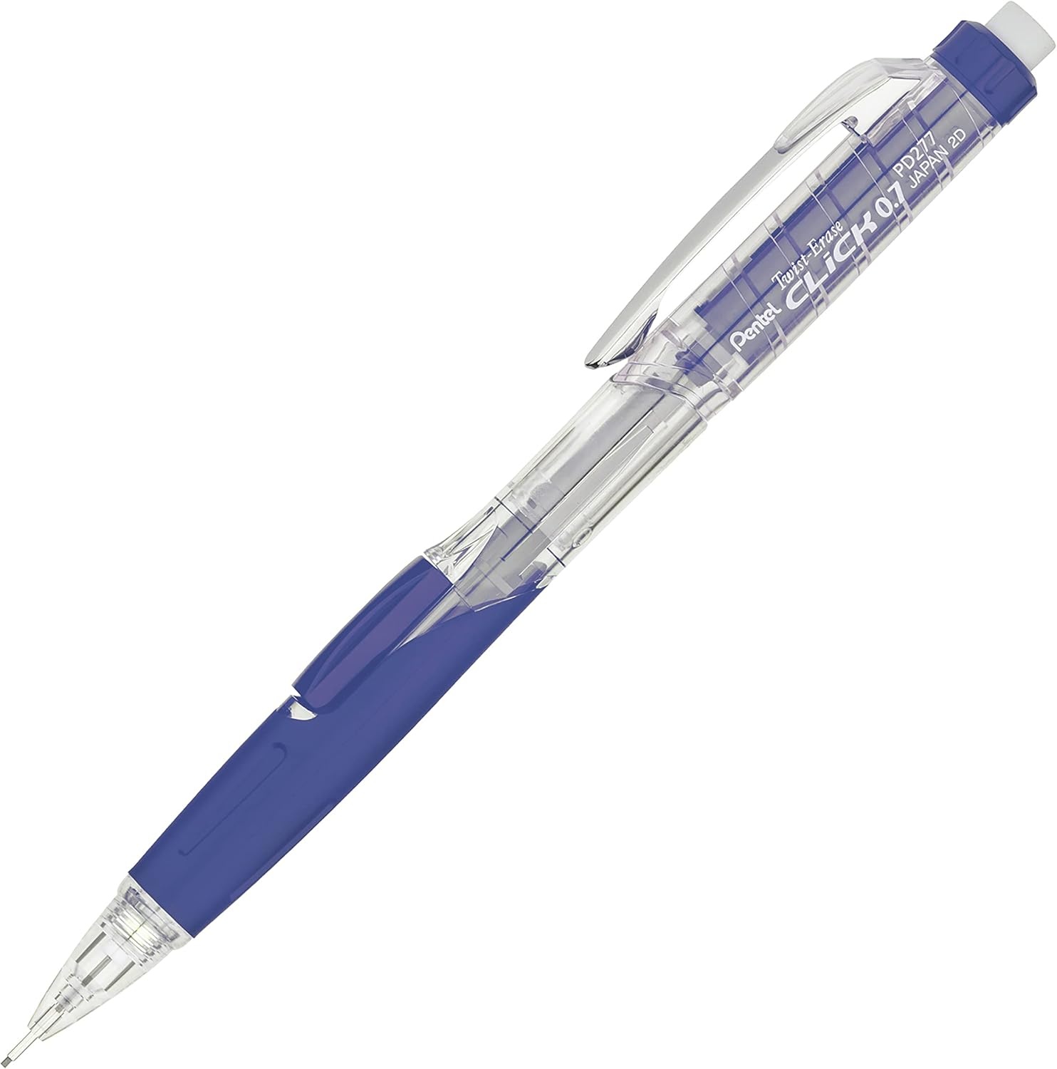 image:imagePentel TwistErase Click Mechanical Pencil 07mm Assorted Blue Barrel Colors Color May Vary Box of 12 PD277TC