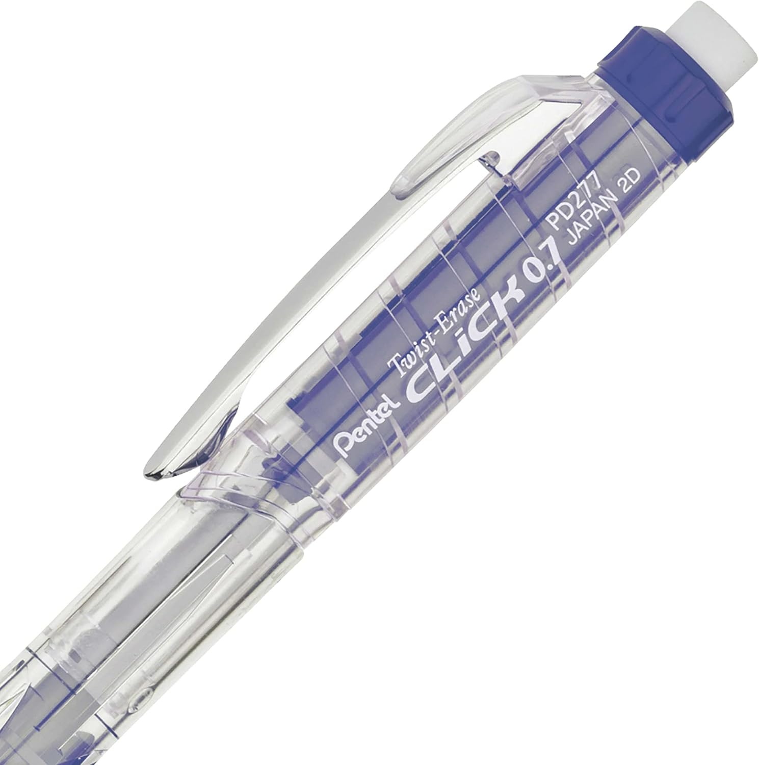 image:imagePentel TwistErase Click Mechanical Pencil 07mm Assorted Blue Barrel Colors Color May Vary Box of 12 PD277TC