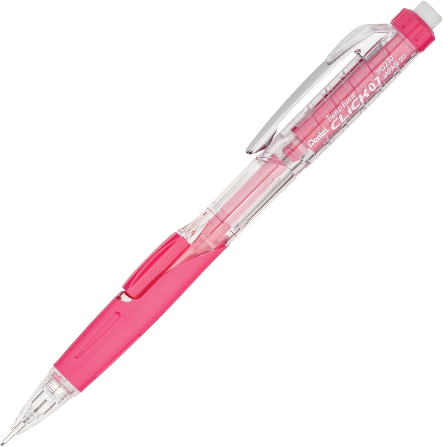 image:imagePentel TwistErase Click Mechanical Pencil 07mm Assorted Pink Barrel Colors Color May Vary Box of 12 PD277TP