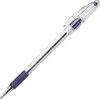 image:imagePentel BK91B RSVP Stick Ballpoint Pen 1mm Transparent Barrel Red Ink Pack of 12Purple