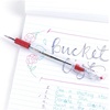 image:imagePentel BK91B RSVP Stick Ballpoint Pen 1mm Transparent Barrel Red Ink Pack of 12Red