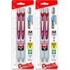 image:imagePentel EnerGel Pearl RTX Retractable Gel Pen 07mm Needle Tip 2 Pack Violet Ink BLN77WBP2VRed