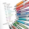 image:imagePentel Energel Knock Ballpoint Pen 07mm Triagle Tip Black Ink Siver Body with Black Accent BL77ABlackblue