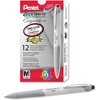 image:imagePentel Glidewrite Signature Ballpoint Pen Pearl White Barrel 10mm Medium Line Blue Ink 12 Pens BX930WCBlack