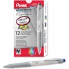 image:imagePentel Glidewrite Signature Ballpoint Pen Pearl White Barrel 10mm Medium Line Blue Ink 12 Pens BX930WCBlue