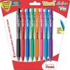 image:imagePentel Products  Pentel  WOW Ballpoint Retractable Pen Assorted Ink Medium 8 per Pack  Sold As 1 Pack  Triangular barrel  Latexfree comfort grip  Tip advances from back and retracts from side  Metal tip increases durability 